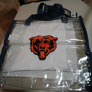 NFL Clear Tote Bag with Navy and Orange Logo